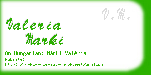 valeria marki business card
