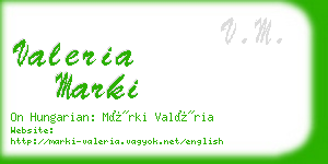 valeria marki business card